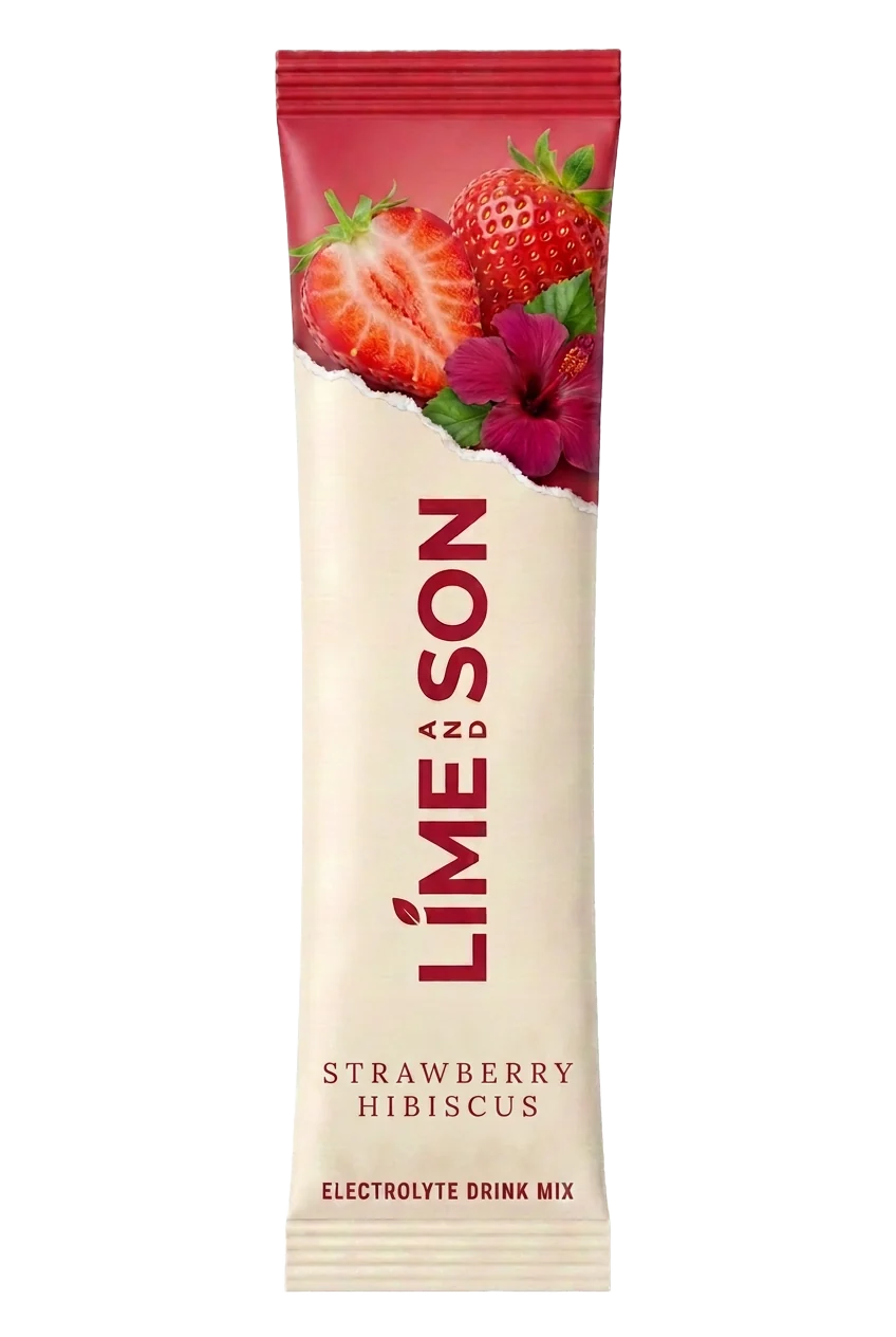 Strawberry Hibiscus electrolyte stick pack